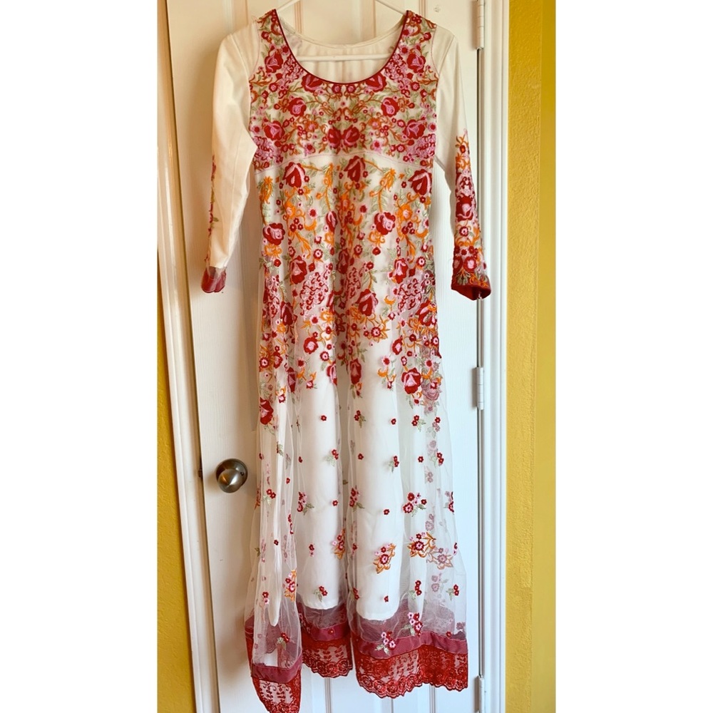 Embroidered gown